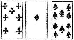 three playing cards