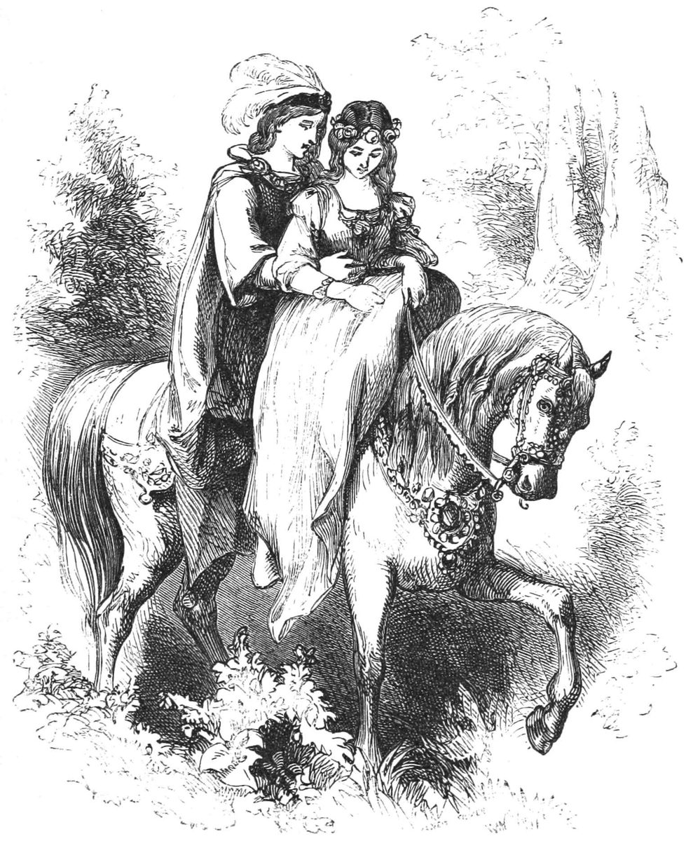 Prince Rudolph and Rosa Munda on a horse