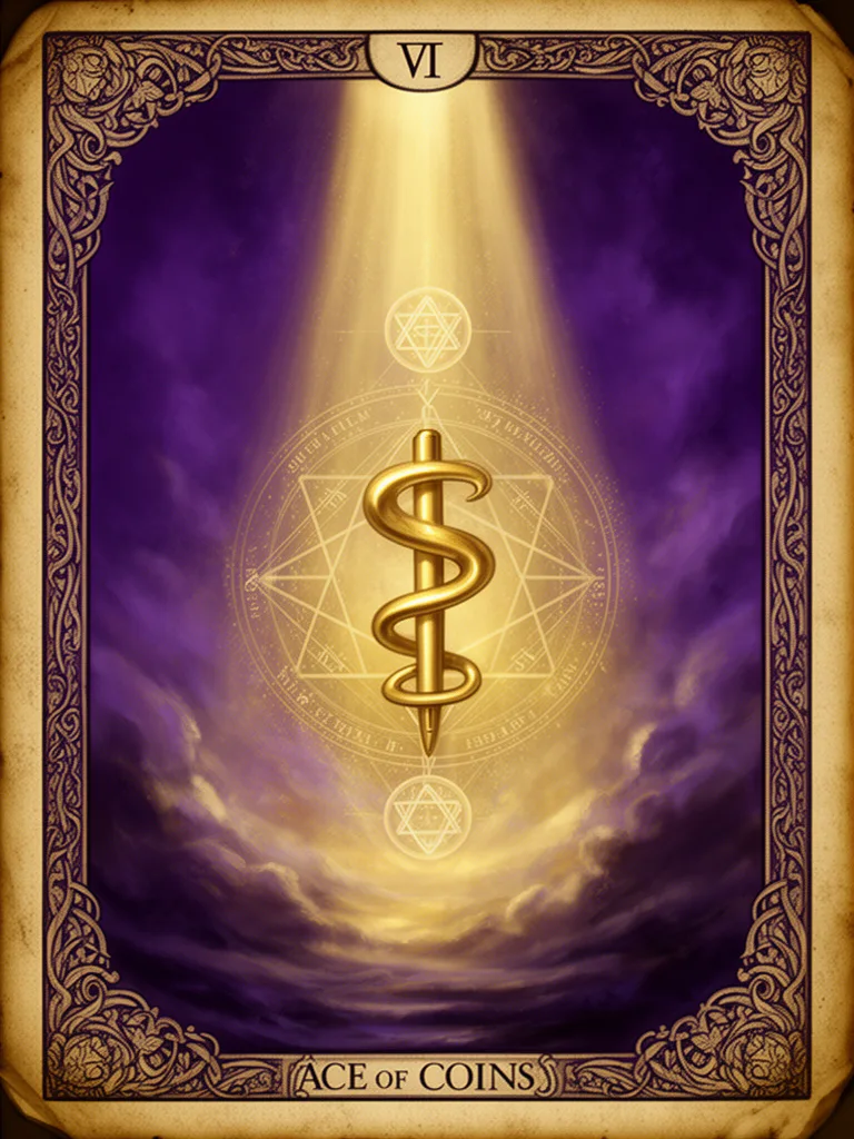 Ace of Coins esoteric meaning illustration