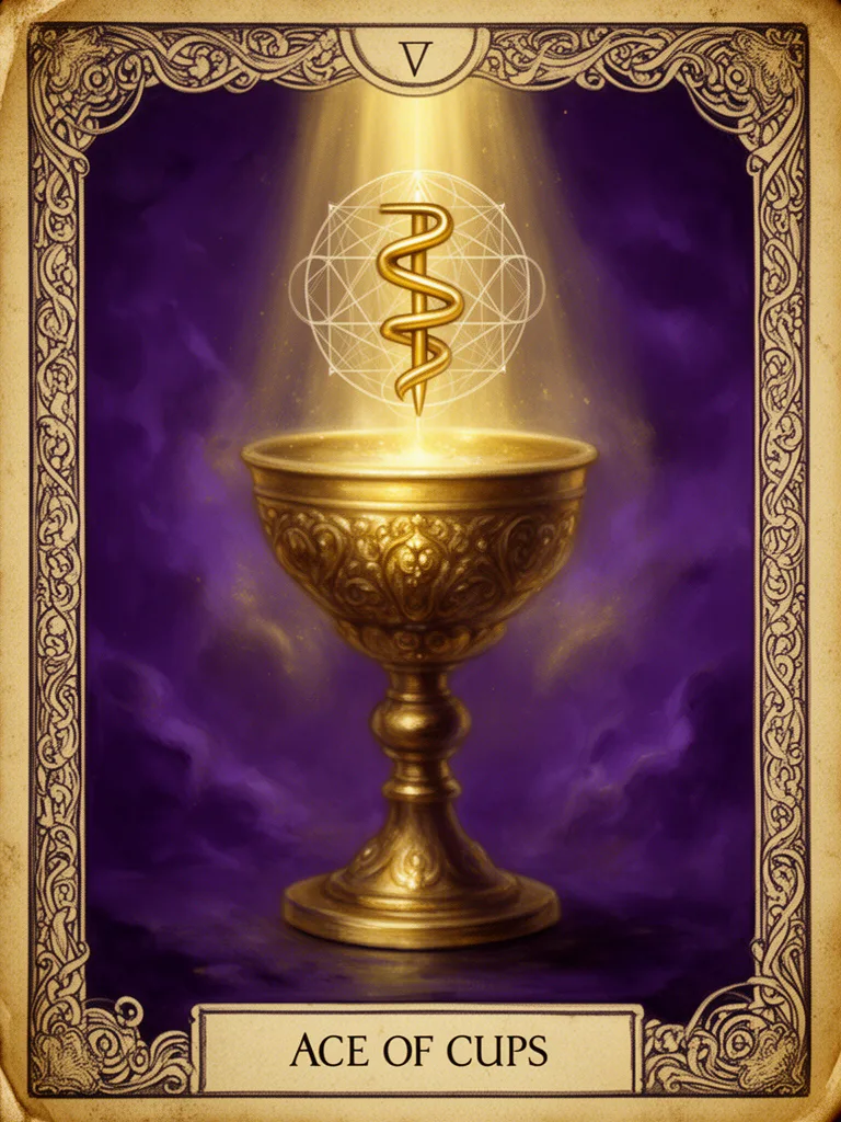 Ace of Cups esoteric meaning illustration