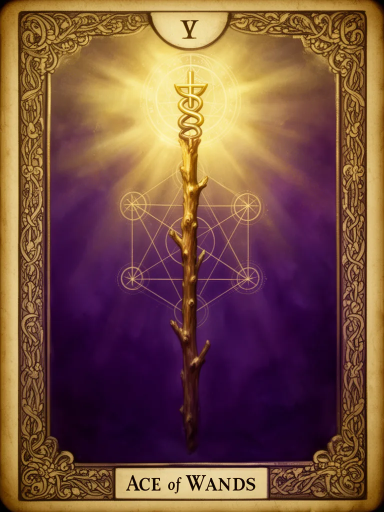 Ace of Wands (tarot card) esoteric meaning illustration