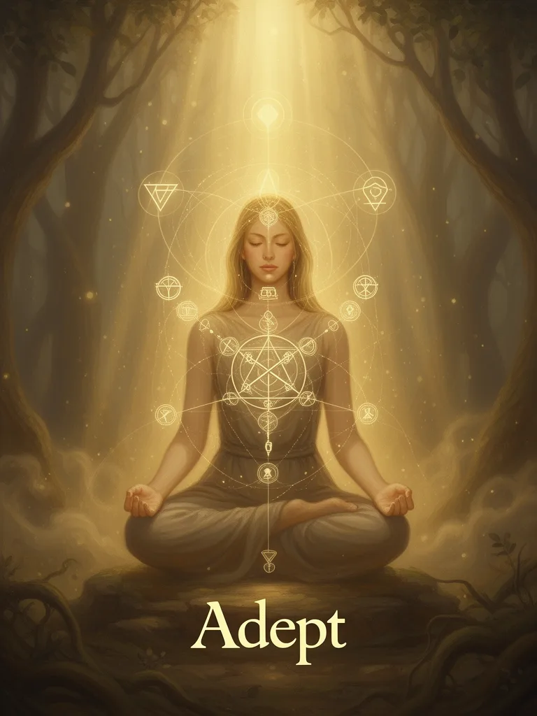 Adept esoteric meaning illustration