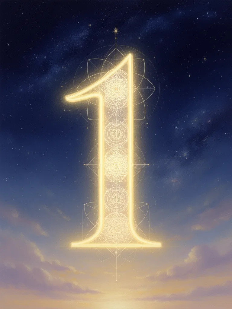 1 Angel Number esoteric meaning illustration