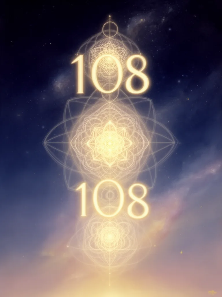 108 Angel Number esoteric meaning illustration