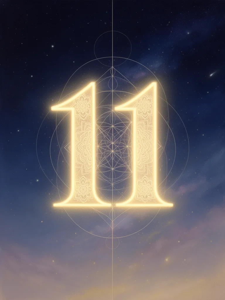 11 Angel Number esoteric meaning illustration