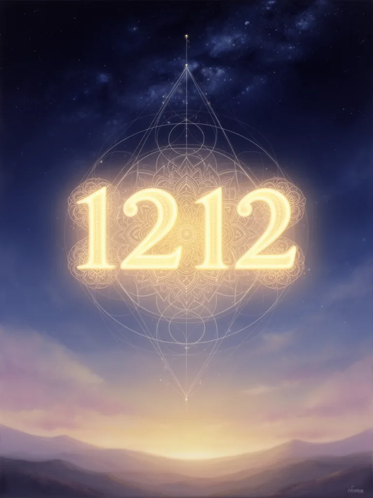 1212 Angel Number esoteric meaning illustration