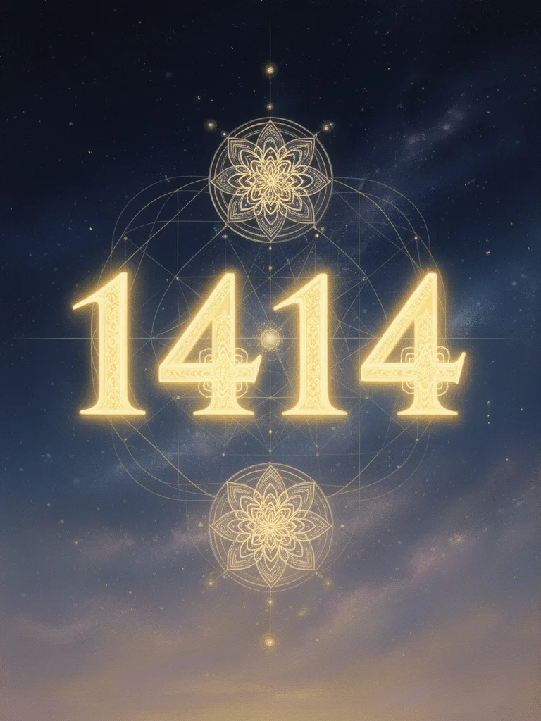1414 Angel Number esoteric meaning illustration