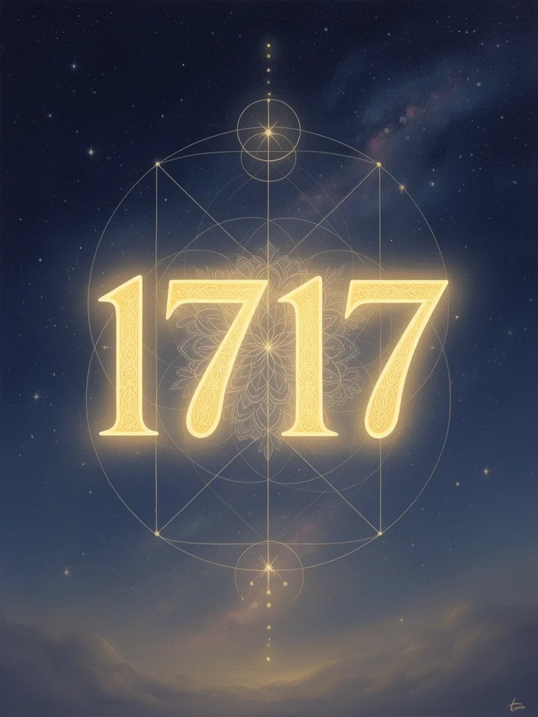 1717 Angel Number esoteric meaning illustration