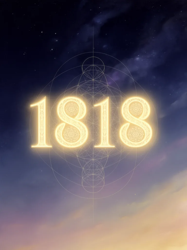 1818 Angel Number esoteric meaning illustration