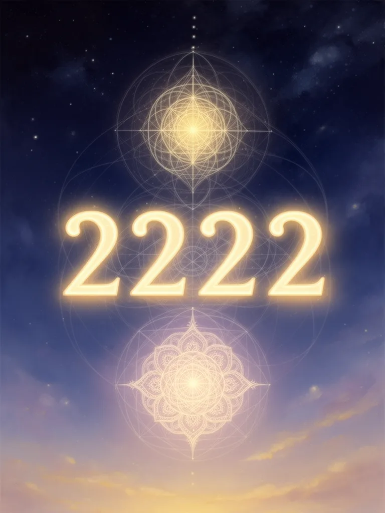 2222 Angel Number esoteric meaning illustration
