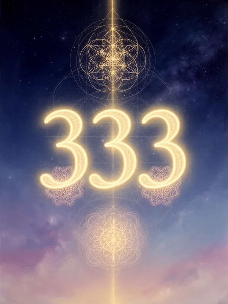 333 Angel Number esoteric meaning illustration