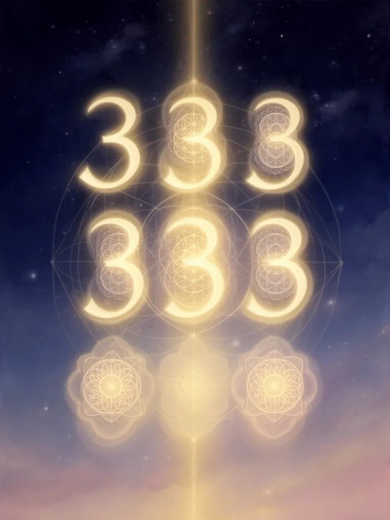 3333 Angel Number esoteric meaning illustration