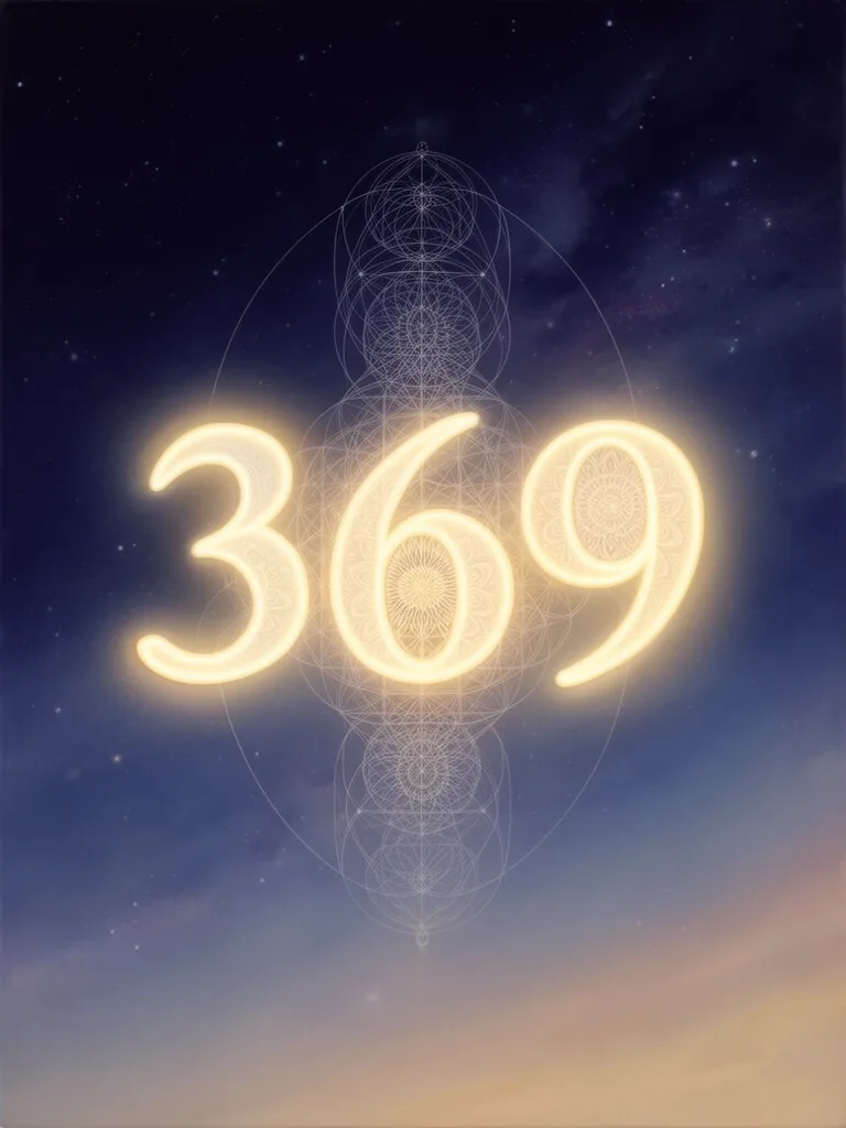 369 Angel Number esoteric meaning illustration