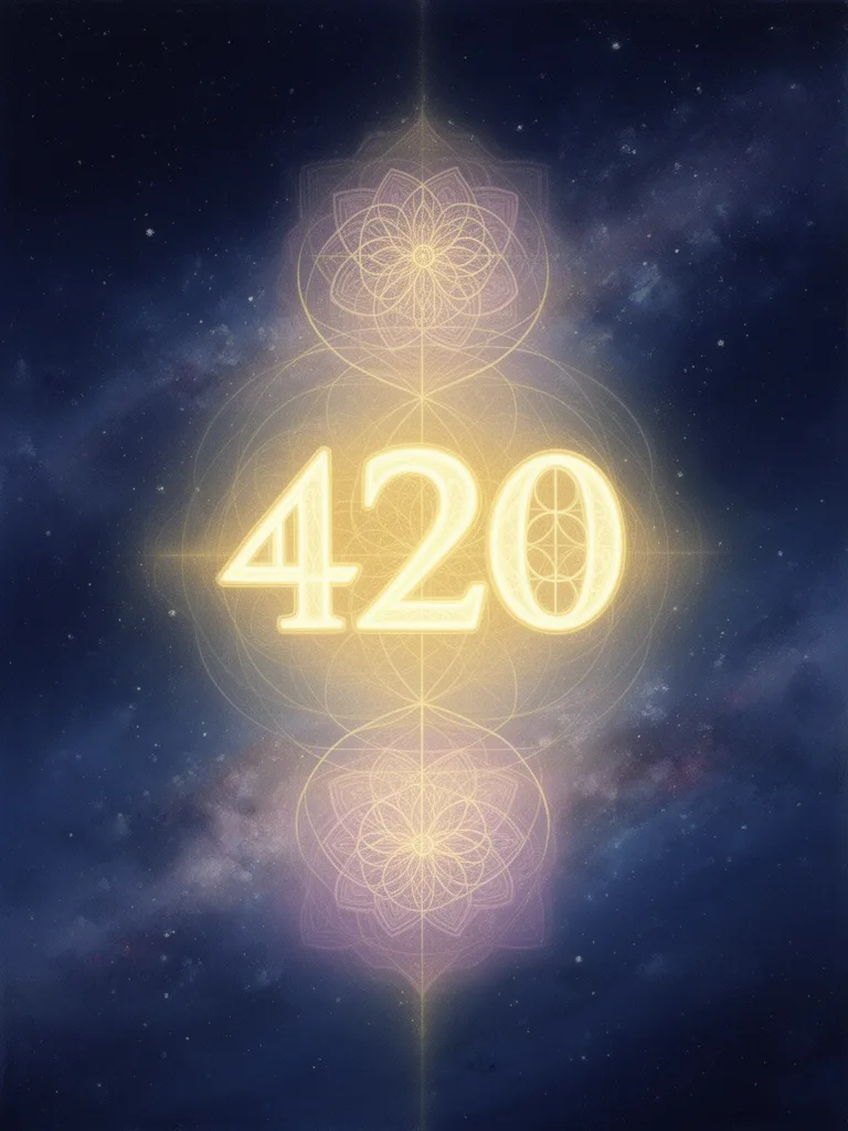 420 Angel Number esoteric meaning illustration