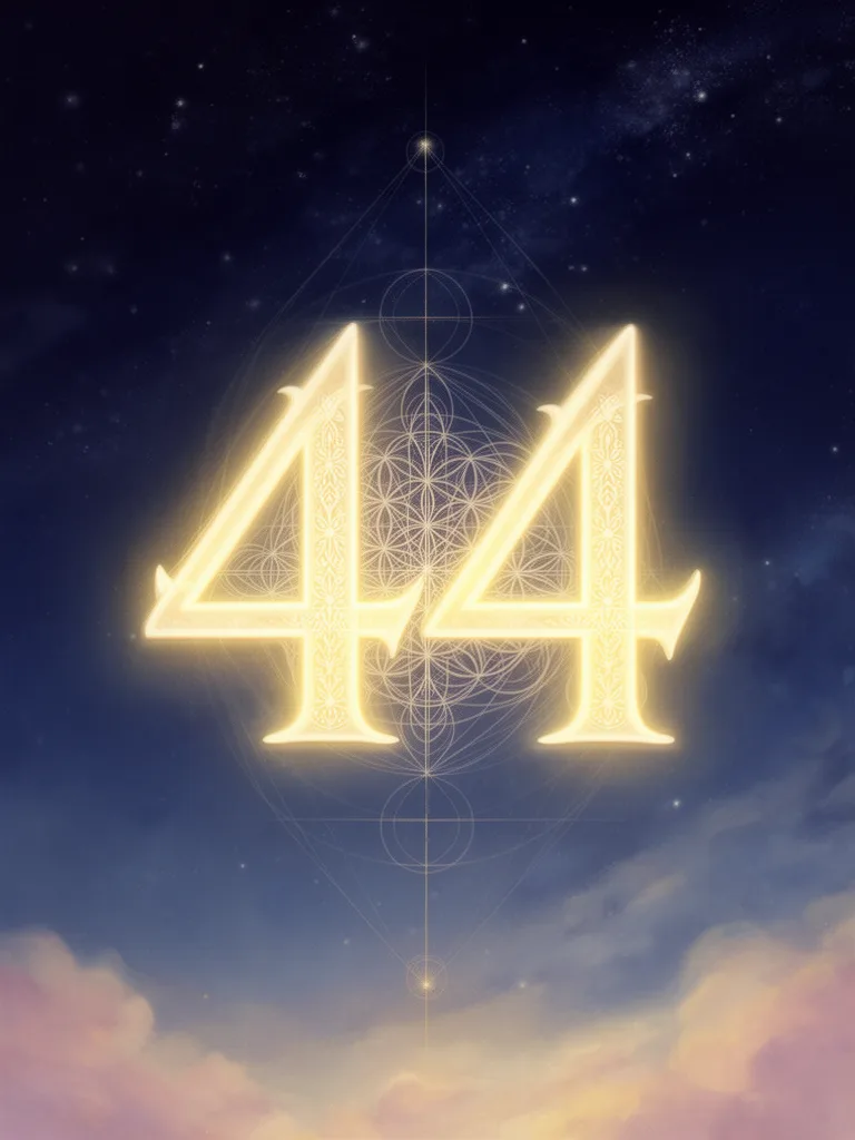 44 Angel Number esoteric meaning illustration