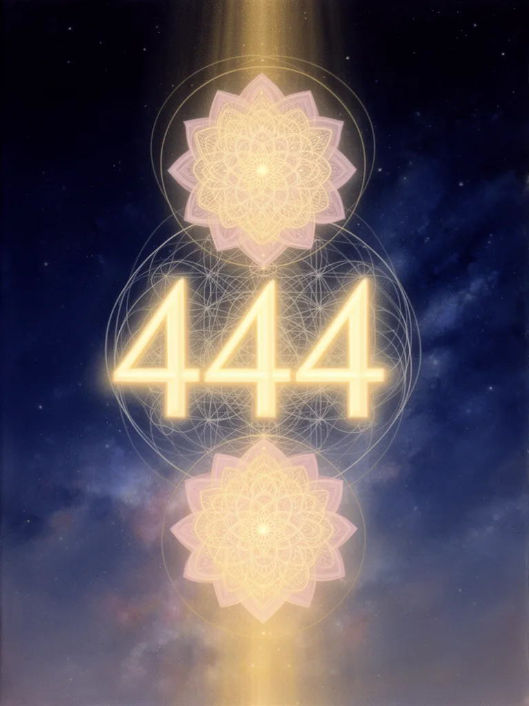 4444 Angel Number esoteric meaning illustration