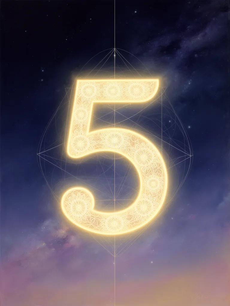 5 Angel Number esoteric meaning illustration