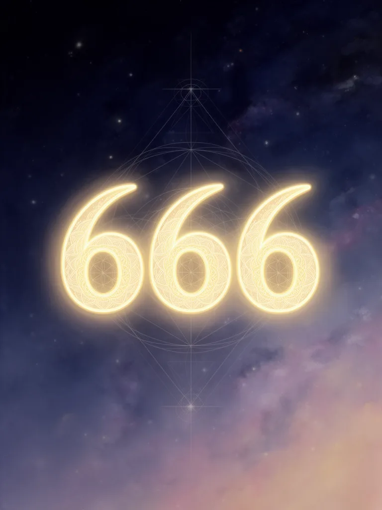 666 Angel Number esoteric meaning illustration