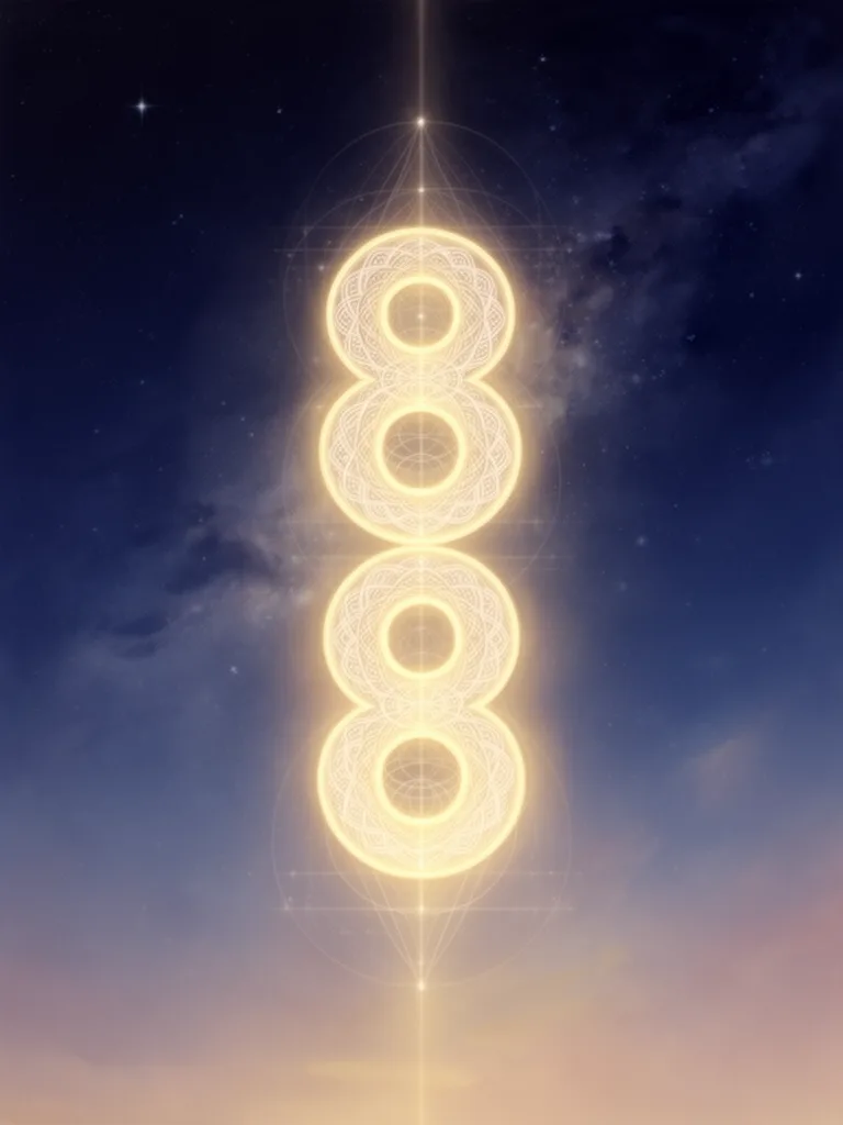 8888 Angel Number esoteric meaning illustration