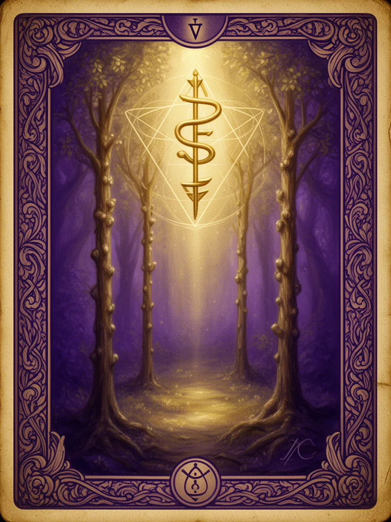 Four of Wands esoteric meaning illustration