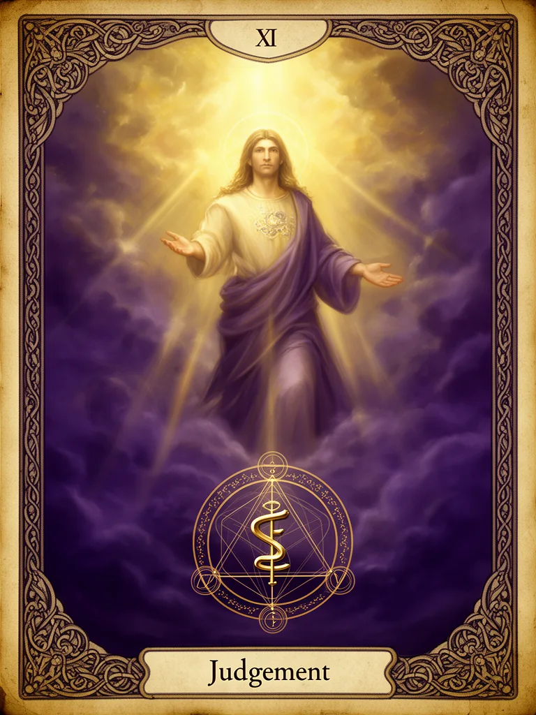 Judgement (tarot card) esoteric meaning illustration