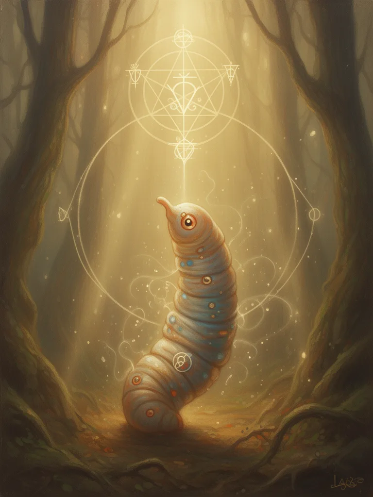 Larva esoteric meaning illustration