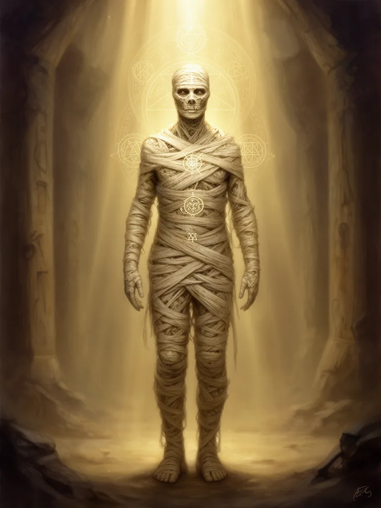Mummy esoteric meaning illustration