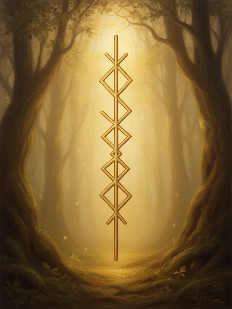 Ogham esoteric meaning illustration