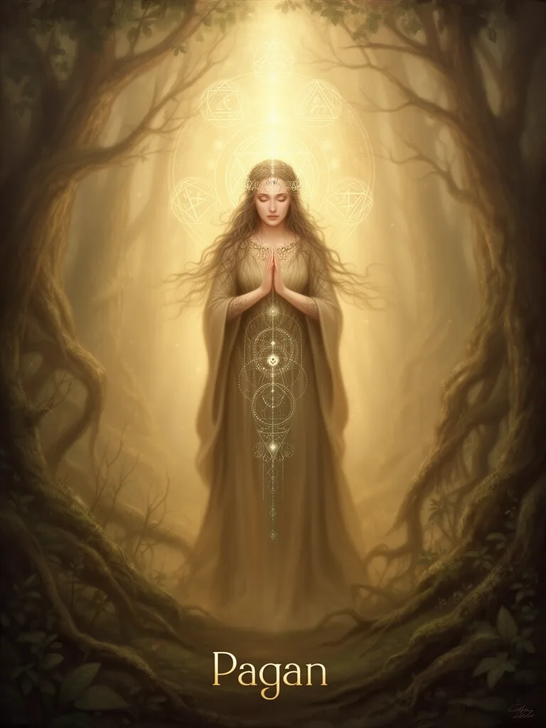 Pagan esoteric meaning illustration