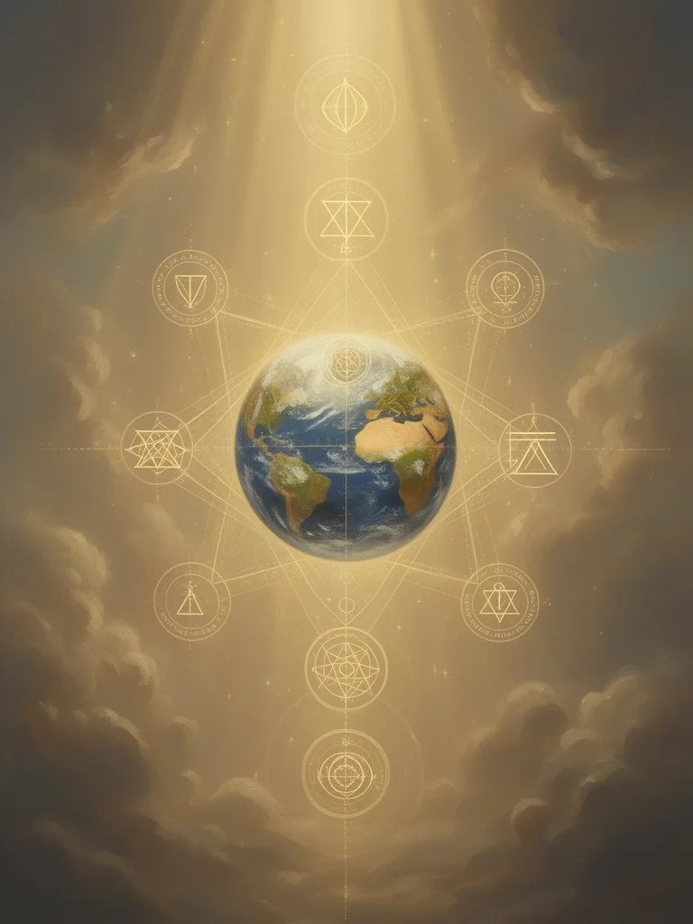 World esoteric meaning illustration